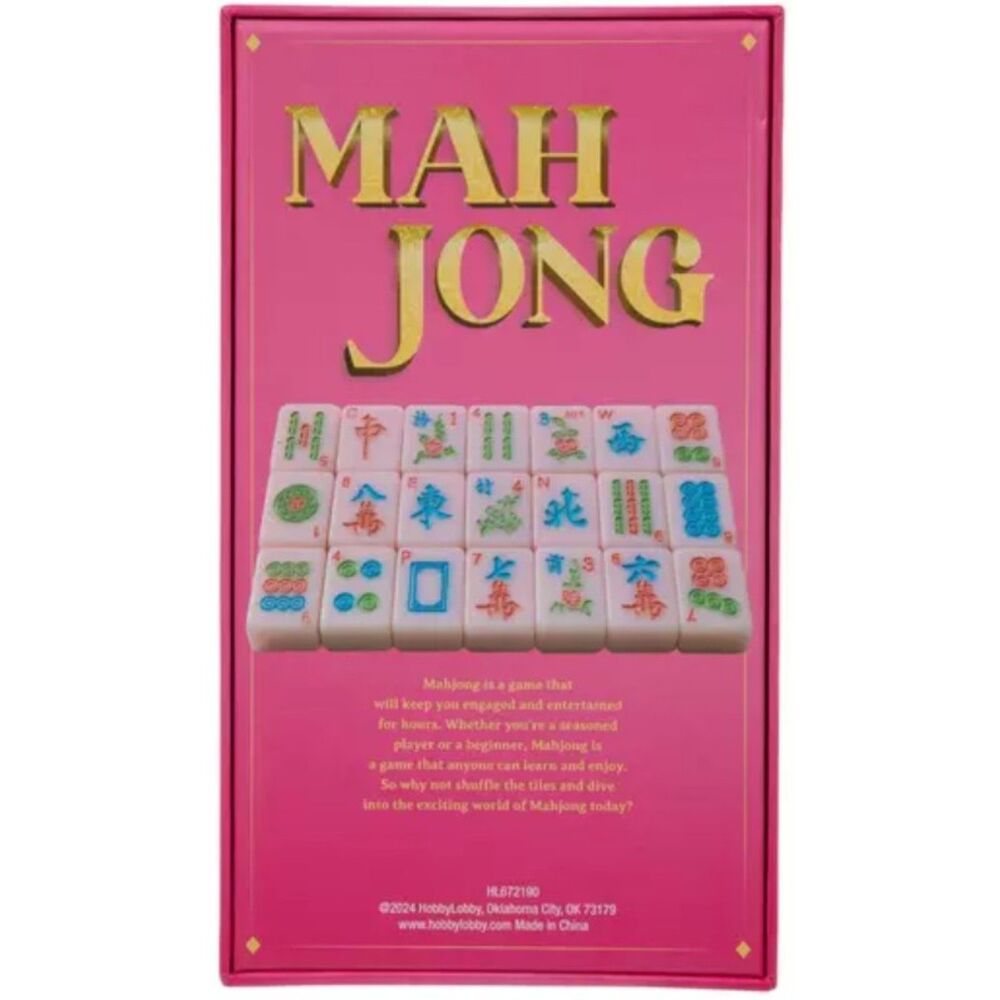 RARE NIB PINK AMERICAN MAHJONG TILES SET - Picture 3 of 4